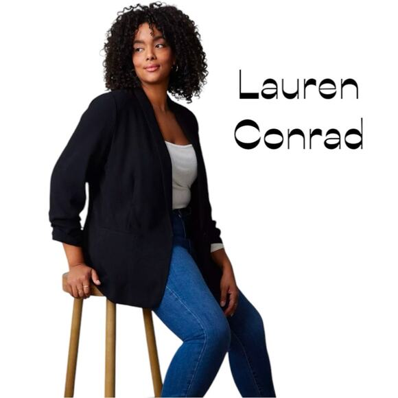 LC Lauren Conrad Black Neutral Minimalist Academia Blazer NWOT Size M - Picture 1 of 12